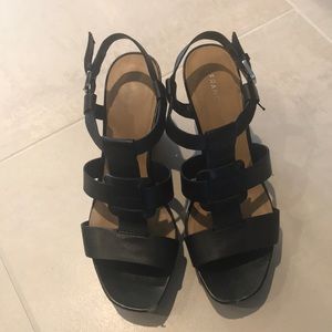 Franco Sarto black wedge sandal